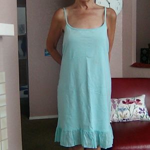 Light Turquoise Spaghetti Strap Dress/Coverup